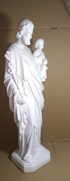 Imagem São Jose Escultura em Gesso Cru Santo São José 60cm