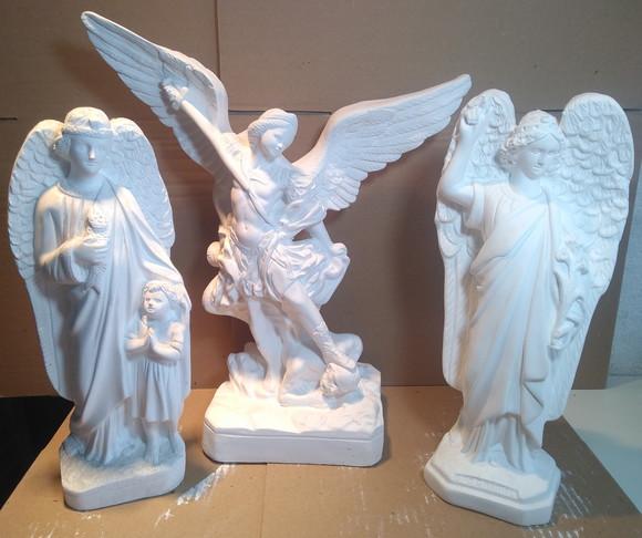Imagem São Miguel Arcanjo Anjo Rafael Gabriel Kit c/ 3 Peças