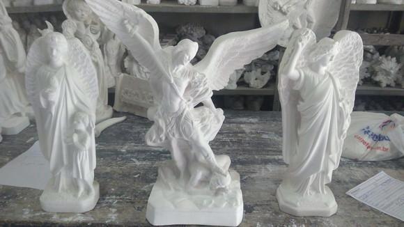 Imagem São Miguel Arcanjo Anjo Rafael Gabriel Kit c/ 3 Peças