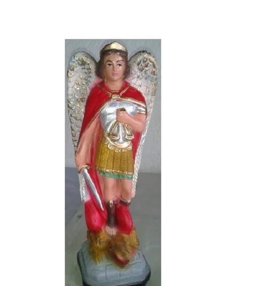 Imagem São Miguel Escultura São Miguel Anjo Arcanjo 60cm