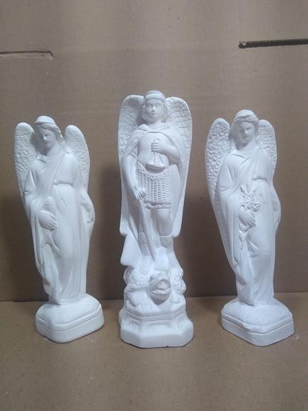 Imagem São Miguel São Rafael São Gabriel Kit com 3 Arcanjos