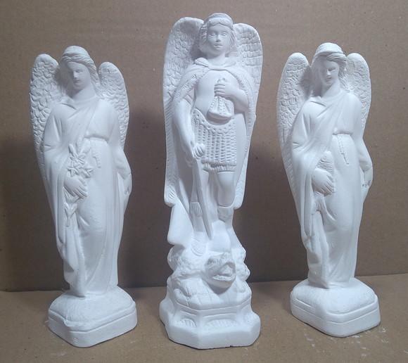 Imagem São Miguel São Rafael São Gabriel Kit com 3 Arcanjos