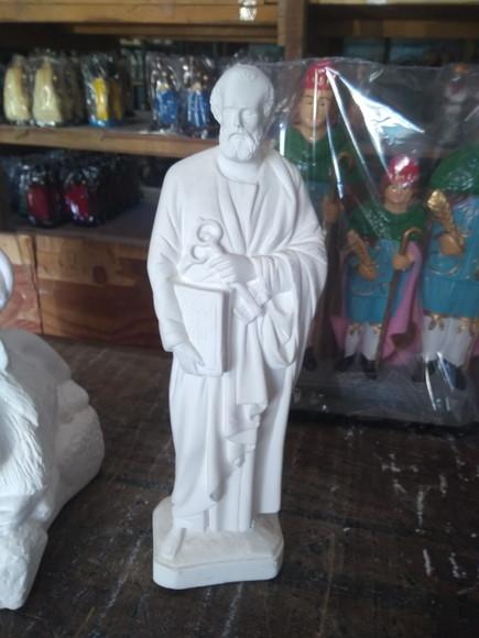 Imagem São Pedro Escultura do Santo São Pedro Grande 40cm