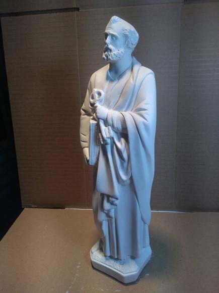 Imagem São Pedro Escultura em Gesso Cru Santo São Pedro