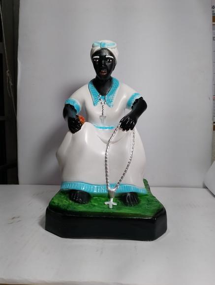 Imagem Vó Maria do Rosário Escultura Preta Velha do Rosário