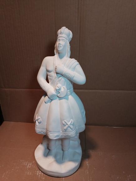 Imagem Xango Orixá do Candomblé em Gesso Cru para Pintar