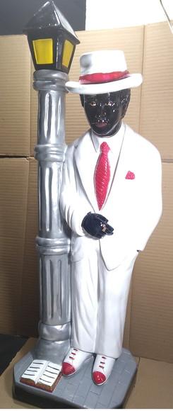 Imagem Zé Pelintra no Poste Escultura Zé Poste Grande 60cm