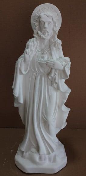 Jesus Imagem Jesus 40cm Escultura em Gesso Cru