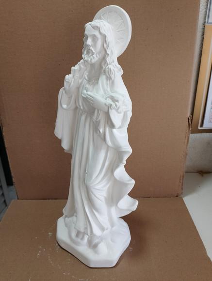 Jesus Imagem Jesus 40cm Escultura em Gesso Cru