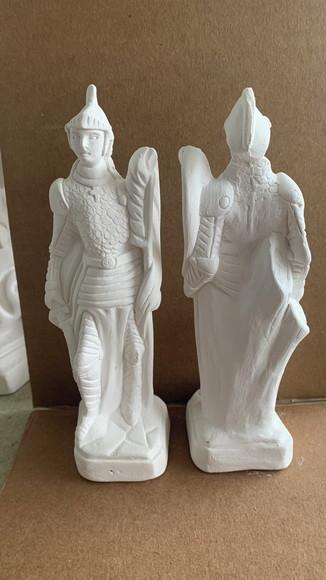 Joana Darc Imagem Santa Joana D´arc Escultura em Gesso Cru