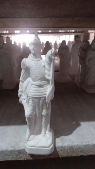 Joana Darc Imagem Santa Joana D´arc Escultura em Gesso Cru