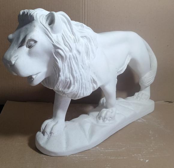 Leão Imagem Leão Rei da Selva Escultura em Gesso Cru