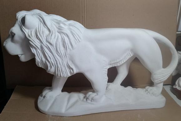 Leão Imagem Leão Rei da Selva Escultura em Gesso Cru
