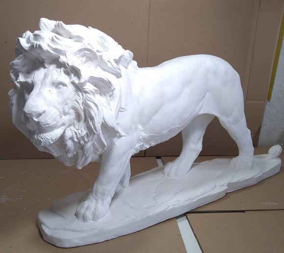 Leão Rei da Selva Imagem Leão Escultura Gesso Cru Grande