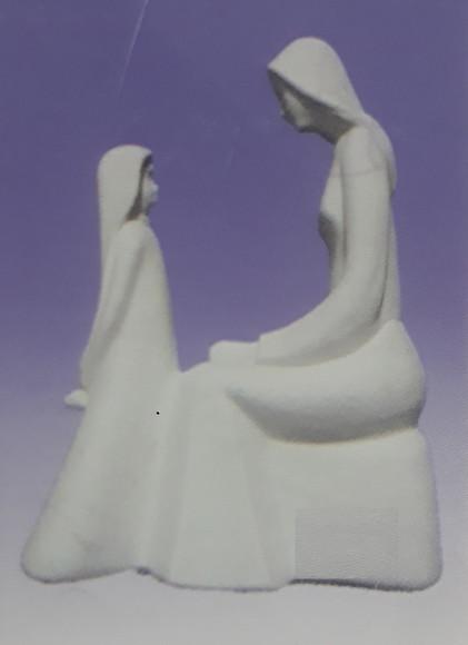 Madona Imagem Madona Moderna Escultura em Gesso Cru Grande