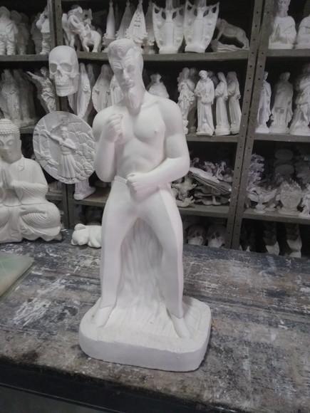Lúcifer Imagem Exu Lucifer em Gesso Cru 60cm