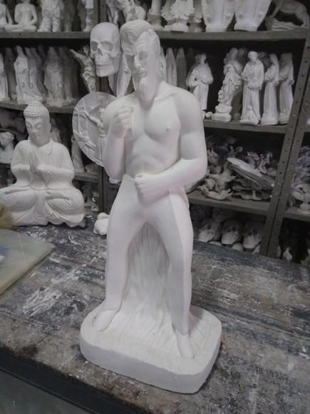 Lúcifer Imagem Exu Lucifer em Gesso Cru 60cm