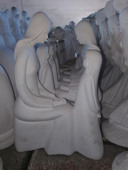 Madona Imagem Madona Moderna Escultura em Gesso Cru Grande