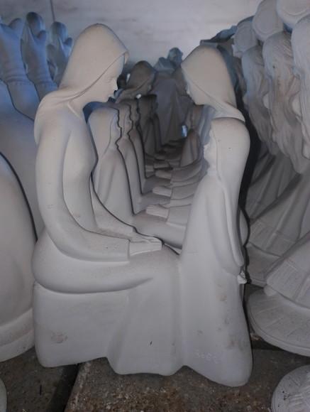 Madona Imagem Madona Moderna Escultura em Gesso Cru Grande