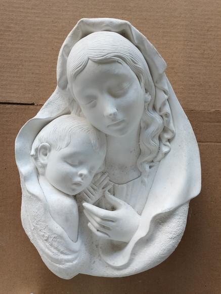 Madona Imagem Placa de Parede Madona Moderna Escultura Gesso