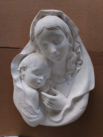 Madona Imagem Placa de Parede Madona Moderna Escultura Gesso