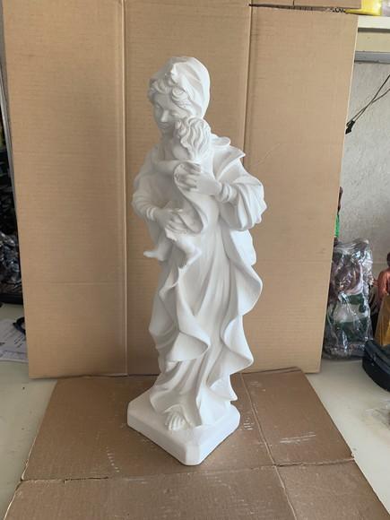 Mãe de Deus Imagem Nossa Senhora Mãe de Deus Gesso Cru