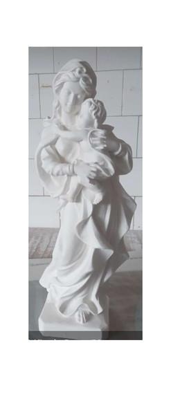 Mãe de Deus Imagem Nossa Senhora Mãe de Deus Gesso Cru