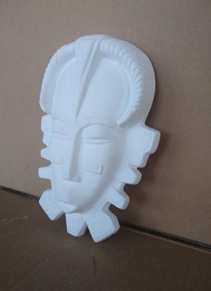Mascara Africana Imagem Africanas em Gesso Cru para Pintar