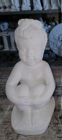 Menia Ere Imagem Criança Uere Africana Gesso Cru