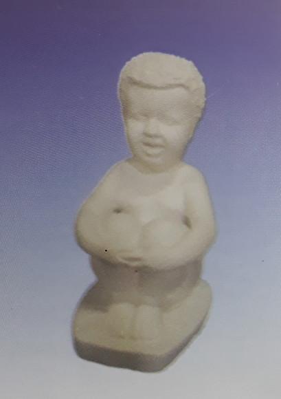 Menino Ere Imagem Criança Uere Escultura em Gesso Cru