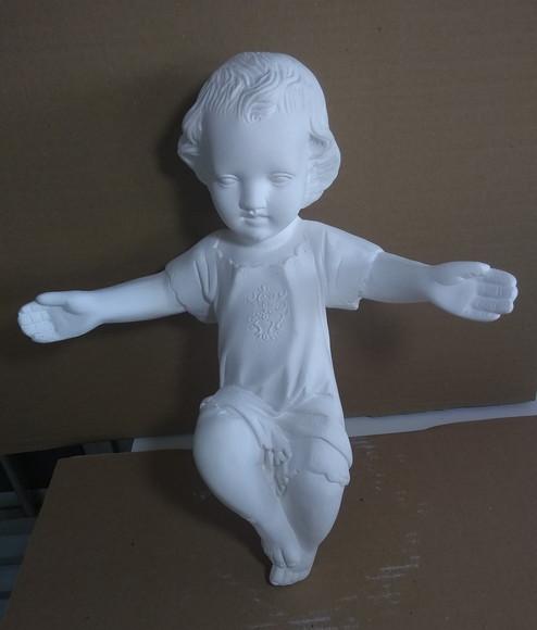 Menino Jesus da China Imagem em Gesso Cru.