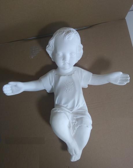 Menino Jesus da China Imagem em Gesso Cru.