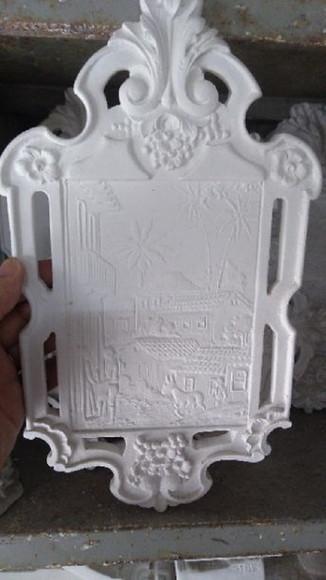 Moldura Portal Paisagem de Parede para Pintar em Gesso Cru