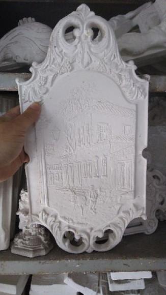 Moldura Portal Paisagem de Parede para Pintar em Gesso Cru