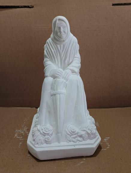 Nhá Chica Imagem Nha Chica Escultura em Gesso Cru