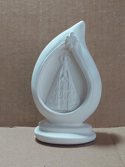 Nossa Senhora Aparecida Dentro da Gota Imagem em Gesso Cru