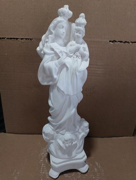 Nossa Senhora Auxiliadora Imagem 35cm Escultura em Gesso Cru