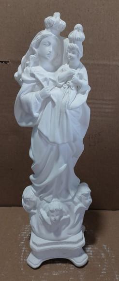 Nossa Senhora Auxiliadora Imagem 35cm Escultura em Gesso Cru