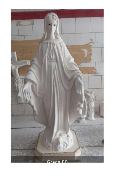Nossa Senhora da Graça Imagem Graça com Olho de Vidro 80cm