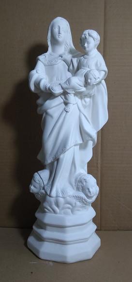 Nossa Senhora das Cabeças Imagem N Sra das Cabeças Gesso Cru