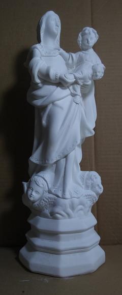 Nossa Senhora das Cabeças Imagem N Sra das Cabeças Gesso Cru