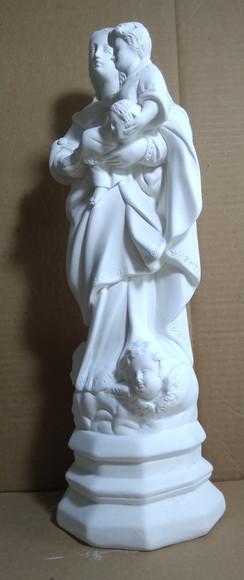 Nossa Senhora das Cabeças Imagem N Sra das Cabeças Gesso Cru