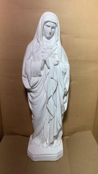 Nossa Senhora das Dores Imagem N Sra Dores 43cm Gesso Cru