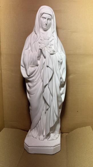 Nossa Senhora das Dores Imagem N Sra Dores 43cm Gesso Cru