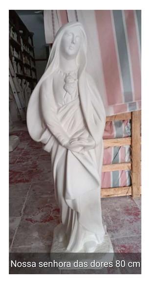 Nossa Senhora das Dores Imagem N Sra Dores 80cm Gesso