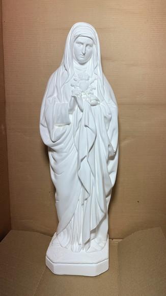 Nossa Senhora das Dores Imagem N Sra Dores 43cm Gesso Cru