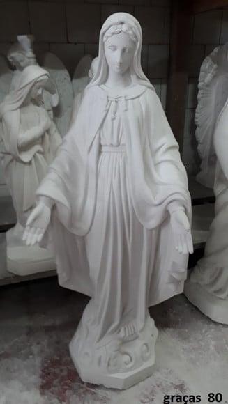 Nossa Senhora das Graças Imagem N Sra Graça Escultura C/80cm