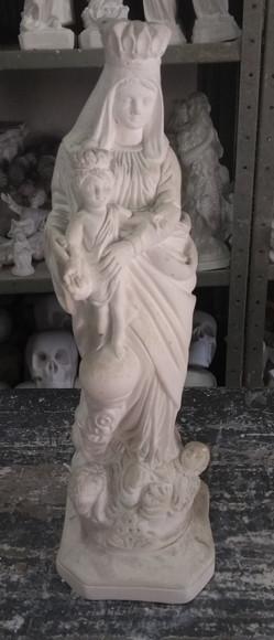 Nossa Senhora das Vitorias Imagem N Sra da Vitoria Gesso Cru