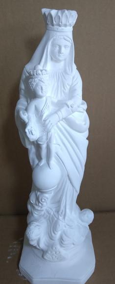 Nossa Senhora das Vitorias Imagem N Sra da Vitoria Gesso Cru