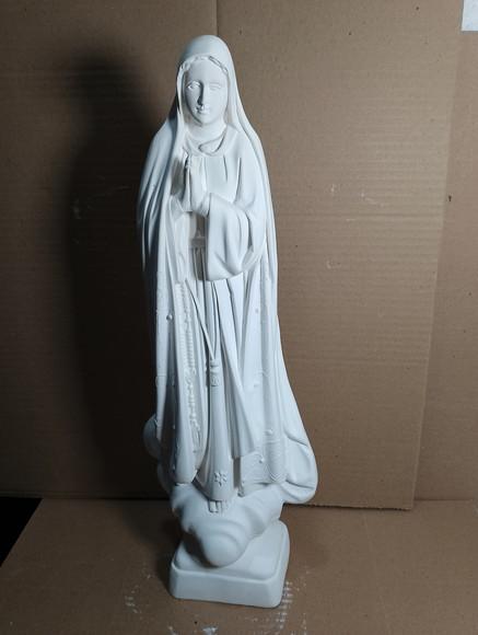 Nossa Senhora de Fátima Imagem de N Sra Fatima em Gesso Cru